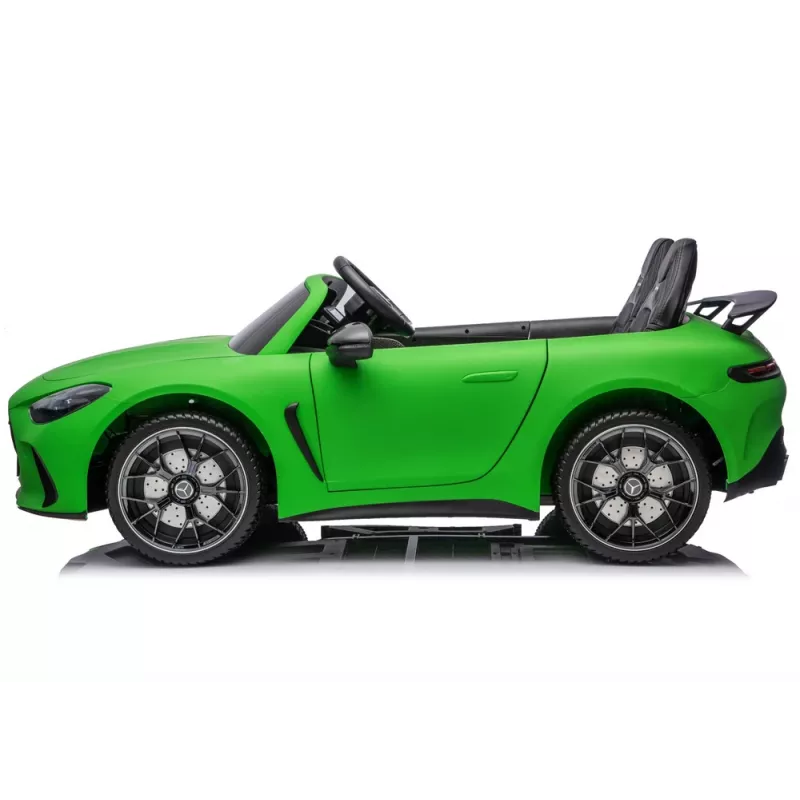 LEAN CARS Coche de batería Mercedes GT63 AMG DKGT63 24V motor silencioso verde mate