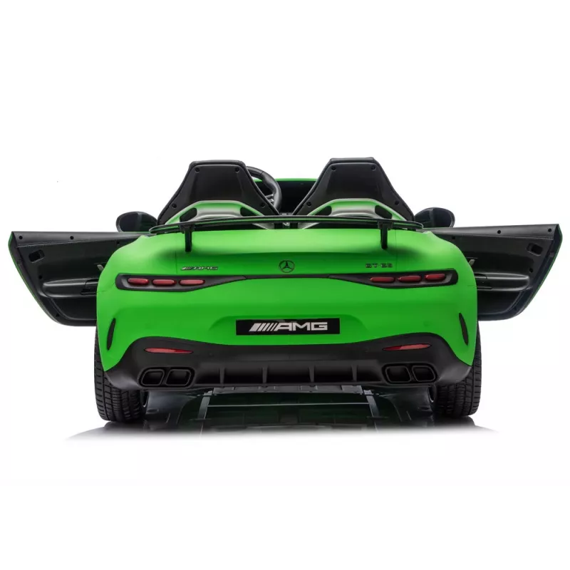 LEAN CARS Coche de batería Mercedes GT63 AMG DKGT63 24V motor silencioso verde mate