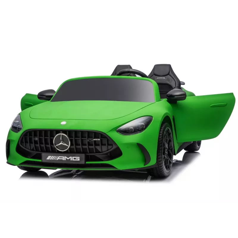 LEAN CARS Coche de batería Mercedes GT63 AMG DKGT63 24V motor silencioso verde mate