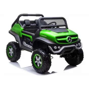 LEAN CARS Mercedes Unimog 12V Coche eléctrico para niños verde