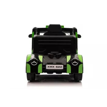 LEAN CARS Mercedes XMX622 Camión con batería, luces LED, función piloto, verde