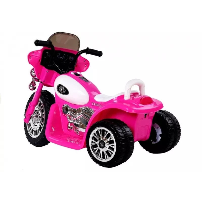 LEAN CARS Moto eléctrica infantil JT568 rosa para niños con luces LED