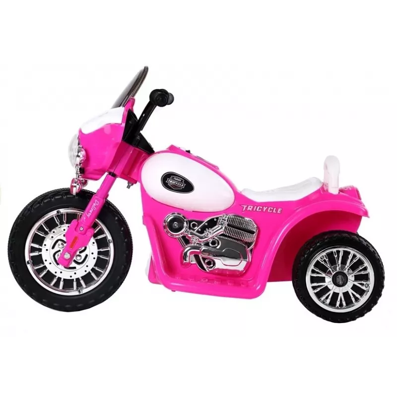 LEAN CARS Moto eléctrica infantil JT568 rosa para niños con luces LED
