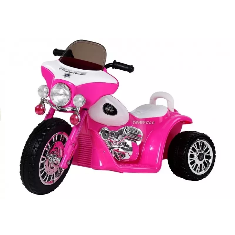 LEAN CARS Moto eléctrica infantil JT568 rosa para niños con luces LED