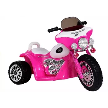 LEAN CARS Moto eléctrica infantil JT568 rosa para niños con luces LED