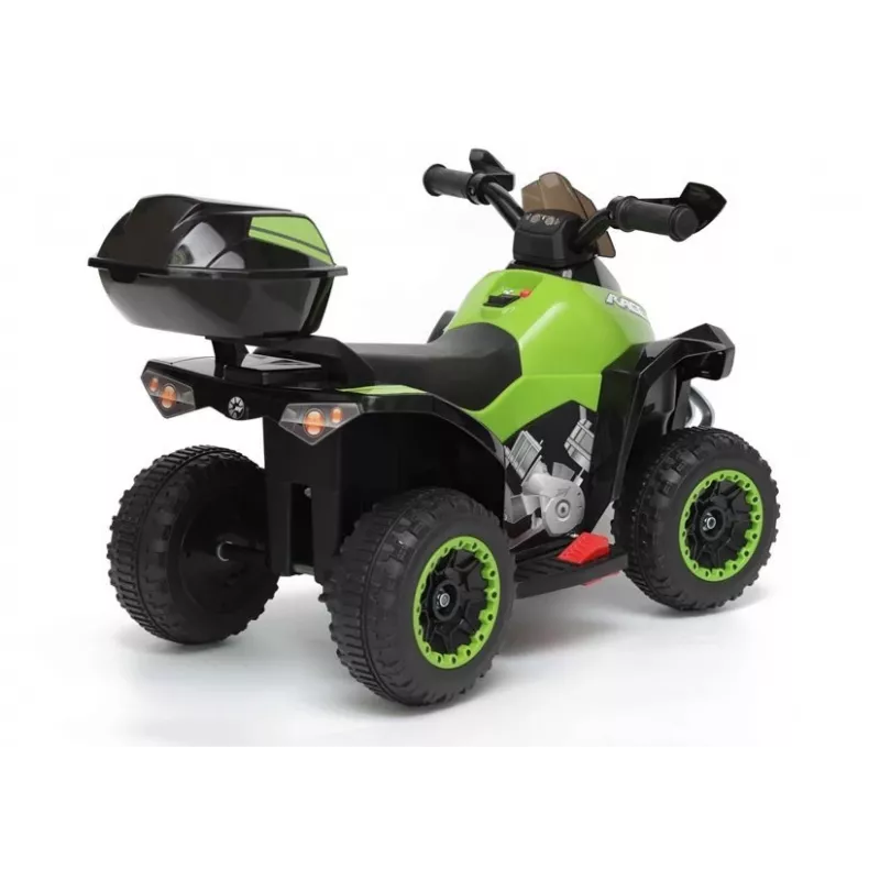 LEAN CARS Q Quad eléctrico GTS1188-A verde luces LED música caja de almacenamiento