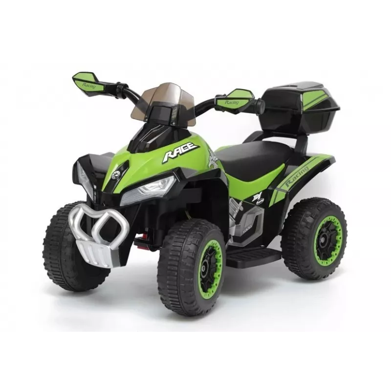 LEAN CARS Q Quad eléctrico GTS1188-A verde luces LED música caja de almacenamiento