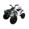 LEAN CARS Quad BDM0906 vehículo eléctrico infantil con neumáticos de aire, luces LED, MP3, blanco