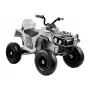 LEAN CARS Quad BDM0906 vehículo eléctrico infantil con neumáticos de aire, luces LED, MP3, blanco