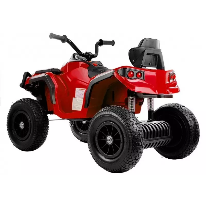 LEAN CARS Quad BDM0906 vehículo eléctrico infantil con neumáticos de aire, luces LED, MP3 - rojo