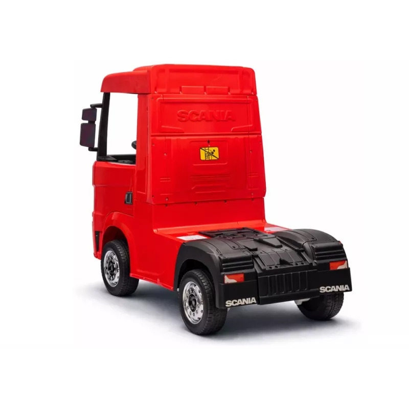 LEAN CARS Scania 500R HL698 coche eléctrico infantil 12V 4x4 rojo pintado con mando a distancia