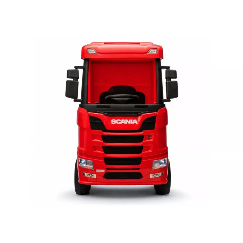 LEAN CARS Scania 500R HL698 coche eléctrico infantil 12V 4x4 rojo pintado con mando a distancia