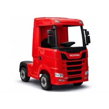 LEAN CARS Scania 500R HL698 coche eléctrico infantil 12V 4x4 rojo pintado con mando a distancia