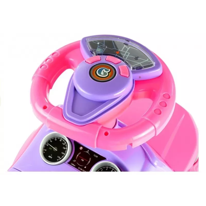 LEAN CARS Andador infantil 613W rosa con sonido y luz