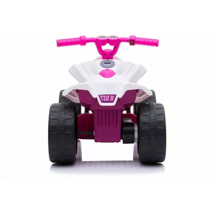 LEAN CARS TR1805 Quad eléctrico para montar blanco-rosa
