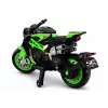 Moto a batería LEAN CARS XW-07 con ruedas LED iluminadas verde