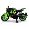 Moto a batería LEAN CARS XW-07 con ruedas LED iluminadas verde