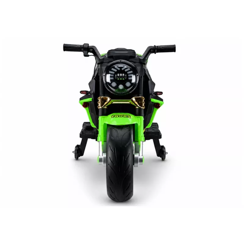 Moto a batería LEAN CARS XW-07 con ruedas LED iluminadas verde