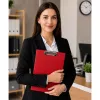 LEAN Portapapeles con pinza metálica para escribir A4 rojo