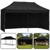 LEAN Express Carpa de jardín Catering Pabellón comercial Negro 3x6 M