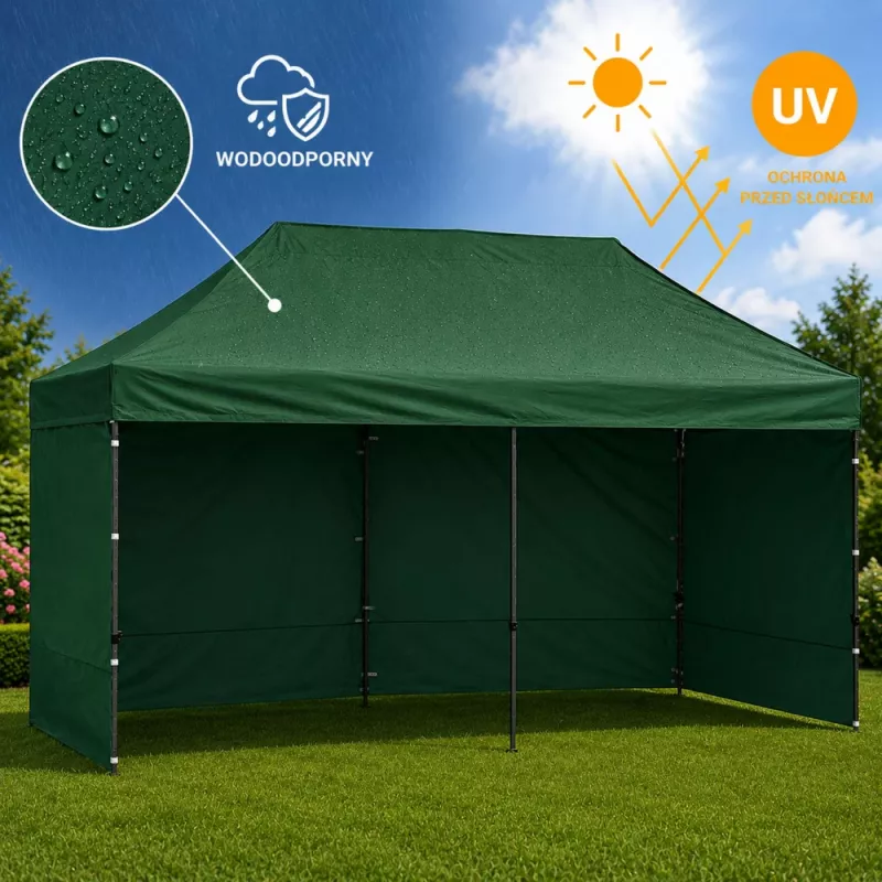 LEAN Express carpa de jardín catering pabellón comercial verde 3x6 M