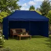 LEAN Express Carpa de jardín Catering Pabellón comercial Azul marino 3x6 M
