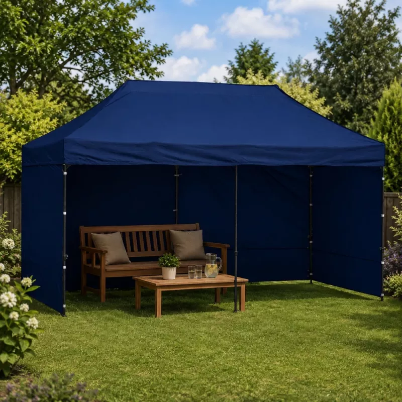 LEAN Express Carpa de jardín Catering Pabellón comercial Azul marino 3x6 M
