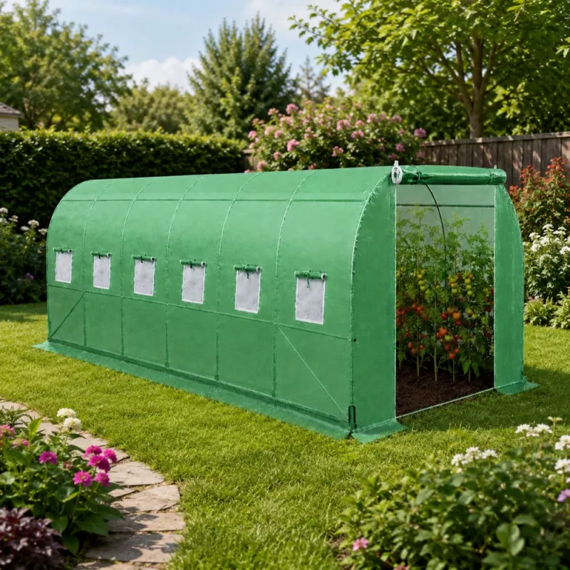 Invernadero túnel de plástico LEAN Garden PRO Estructura 25MM 10x4x2M 40M²