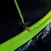 LEAN Trampolín de jardín con red interior negro y verde 487CM 16FT
