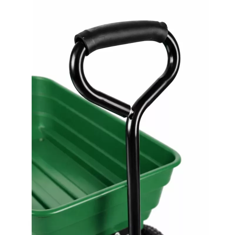 LEAN Carro de transporte de jardín con caja basculante extraíble verde 120 kg