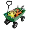 LEAN Carro de transporte de jardín con caja basculante extraíble verde 120 kg