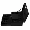 LEAN Joyero organizador con cajón y llave, terciopelo negro