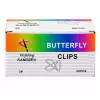 LEAN Pinzas metálicas de mariposa para documentos de oficina 32 mm 50 unidades