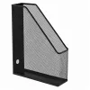 LEAN Soporte organizador de oficina metálico para documentos y carpetas, vertical, negro, A4