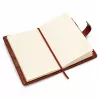 LEAN Cuaderno Diario Libreta de Contraseñas Piel Ecológica Marrón con Remo A5