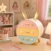 LEAN Organizador con cajones para joyas, caja de escritorio de 3 cajones, conejo