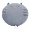 LEAN Cojín redondo de peluche para silla gato gris asiento suave 40 cm