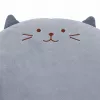 LEAN Cojín redondo de peluche para silla gato gris asiento suave 40 cm