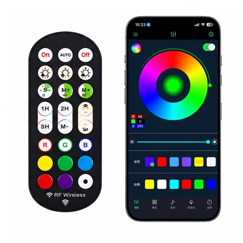 LEAN Lámparas de suelo inteligentes Luces LED RGB de colores Mando a distancia App 125cm 2 uds.