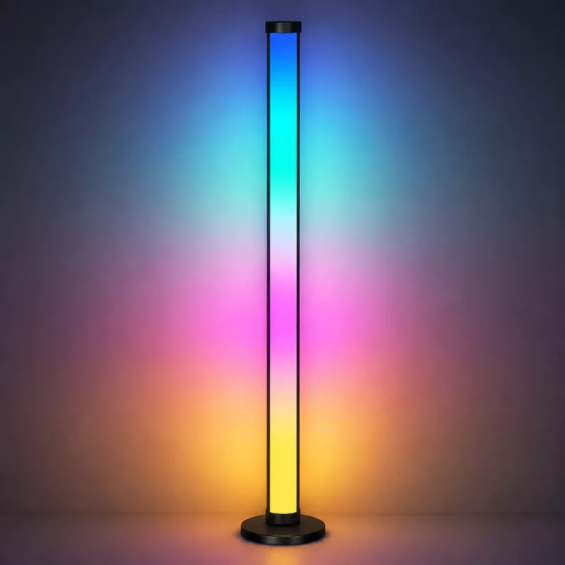 LEAN Lámparas de suelo inteligentes Luces LED RGB de colores Mando a distancia App 125cm 2 uds.