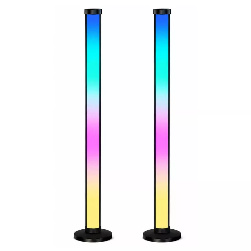 LEAN Lámparas de suelo inteligentes Luces LED RGB de colores Mando a distancia App 125cm 2 uds.
