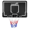 Canasta de baloncesto con tablero LEAN SPORT 30566 - tablero de policarbonato de 90 cm, montaje en pared, negro/rojo