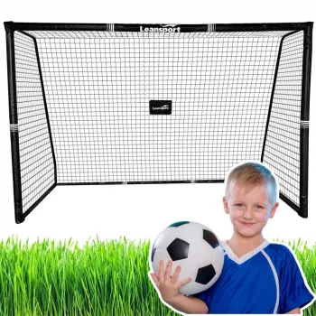 LEAN SPORT Portería de fútbol portátil para niños metal 300×200×120cm