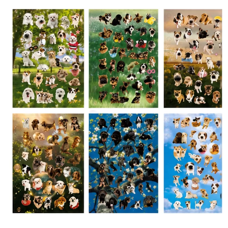 LEAN Álbum de pegatinas Razas de perros Álbum de 800 pegatinas brillante mate
