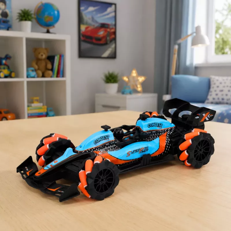 Coche teledirigido acrobático 4WD LEAN TOYS 1:14 con rotación 360° y luces LED