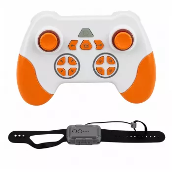 LEAN TOYS coche RC Drift 1:16 2,4 GHz 4WD con efecto de humo, luces LED y sonido, naranja