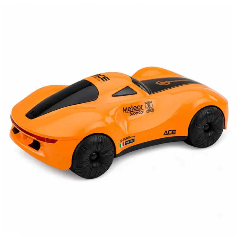 LEAN TOYS coche RC Drift 1:16 2,4 GHz 4WD con efecto de humo, luces LED y sonido, naranja