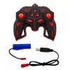 LEAN TOYS 29711 Coche acrobático RC 1:10 4WD con rotación 360°, luces LED y efecto de humo (Negro/Rojo)