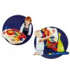 LEAN TOYS Cochecito bebé interactivo 3 en 1 con volante, sonido, melodías y motivos de animales
