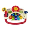LEAN TOYS Cochecito bebé interactivo 3 en 1 con volante, sonido, melodías y motivos de animales